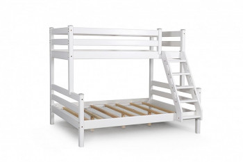 Адель кровать двухъярусная с наклонной лестницей Белый в Нижней Пойме - nizhnyaya-pojma.mebel54.com | фото