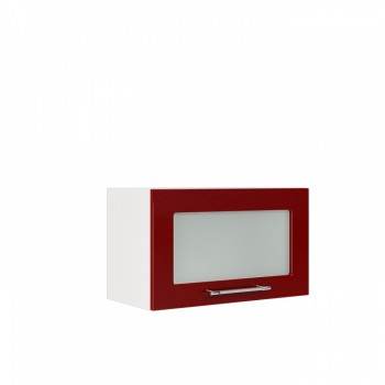 Бруклин ШВГС 600 Шкаф верхний горизонтальный со стеклом (Бетон белый/корпус Белый) в Нижней Пойме - nizhnyaya-pojma.mebel54.com | фото