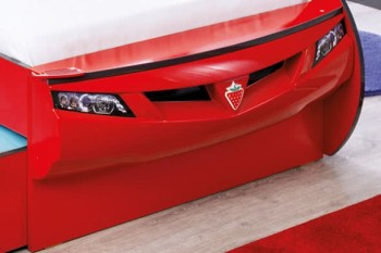 CARBED Кровать-машина Coupe с выдвижной кроватью Red 20.03.1306.00 в Нижней Пойме - nizhnyaya-pojma.mebel54.com | фото
