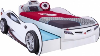 CARBED Кровать-машина Coupe с выдвижной кроватью White 20.03.1310.00 в Нижней Пойме - nizhnyaya-pojma.mebel54.com | фото