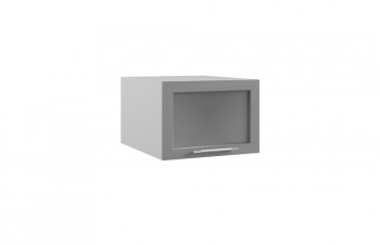 Гарда ГПГС 500 шкаф верхний горизонтальный глубокий со стеклом (Белый/корпус Серый) в Нижней Пойме - nizhnyaya-pojma.mebel54.com | фото