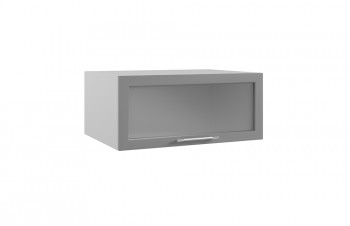 Гарда ГПГС 800 шкаф верхний горизонтальный глубокий со стеклом (Белый/корпус Серый) в Нижней Пойме - nizhnyaya-pojma.mebel54.com | фото