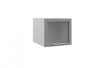 Гарда ГВПГС 500 шкаф верхний горизонтальный глубокий со стеклом высокий (Белый/корпус Серый) в Нижней Пойме - nizhnyaya-pojma.mebel54.com | фото