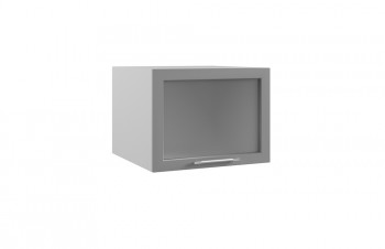 Гарда ГВПГС 600 шкаф верхний горизонтальный глубокий со стеклом высокий (Белый/корпус Серый) в Нижней Пойме - nizhnyaya-pojma.mebel54.com | фото