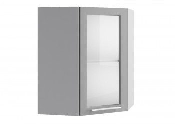 Гарда ПУС 550 шкаф верхний угловой со стеклом Белый в Нижней Пойме - nizhnyaya-pojma.mebel54.com | фото