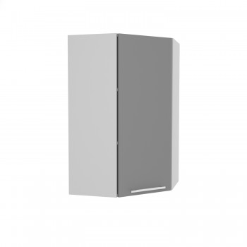 Капри ВПУ 550 шкаф верхний угловой высокий (Липа белый/корпус Серый) в Нижней Пойме - nizhnyaya-pojma.mebel54.com | фото
