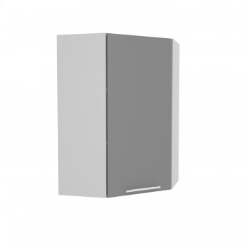 Капри ВПУ 600 шкаф верхний угловой высокий (Липа белый/корпус Серый) в Нижней Пойме - nizhnyaya-pojma.mebel54.com | фото