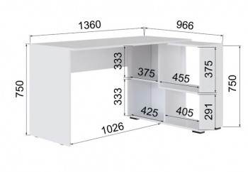 Компьютерный стол угловой СКМУ-3 дуб сонома/белый в Нижней Пойме - nizhnyaya-pojma.mebel54.com | фото