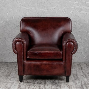 Кресло кожаное Элегант (Бордовый) в Нижней Пойме - nizhnyaya-pojma.mebel54.com | фото