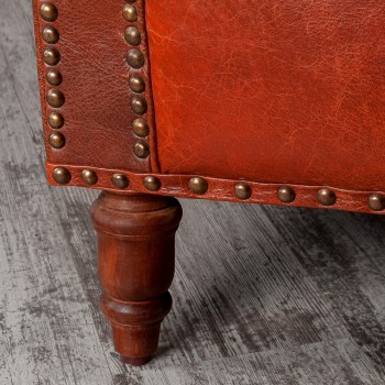 Кресло кожаное Лофт Аристократ (кожа буйвола) в Нижней Пойме - nizhnyaya-pojma.mebel54.com | фото