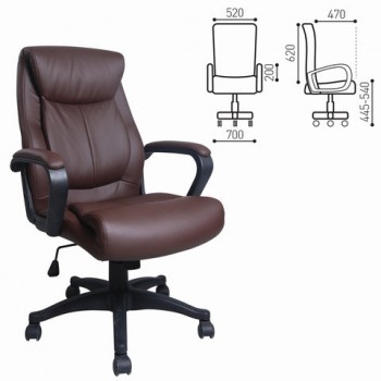 Кресло офисное BRABIX Enter EX-511 (коричневый) в Нижней Пойме - nizhnyaya-pojma.mebel54.com | фото