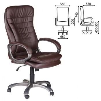 Кресло офисное BRABIX Omega EX-589 (коричневое) в Нижней Пойме - nizhnyaya-pojma.mebel54.com | фото