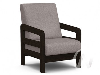 Кресло отдыха Вега-34 (венге лак/UNO ROSY-GREY) в Нижней Пойме - nizhnyaya-pojma.mebel54.com | фото