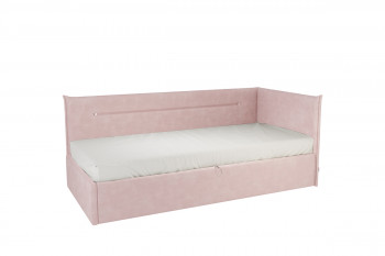 Кровать 0.9 Альба Тахта (Нежно-розовый велюр) в Нижней Пойме - nizhnyaya-pojma.mebel54.com | фото