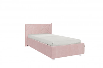 Кровать 0.9 Бест с основанием (Нежно-розовый велюр) в Нижней Пойме - nizhnyaya-pojma.mebel54.com | фото