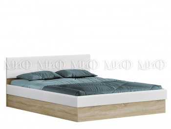 Кровать 1,4 спальня Фортуна (Дуб сонома/белый глянец) в Нижней Пойме - nizhnyaya-pojma.mebel54.com | фото