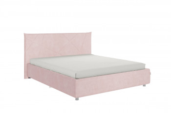 Кровать 1,6 Квест с основанием (Нежно-розовый велюр) в Нижней Пойме - nizhnyaya-pojma.mebel54.com | фото