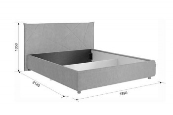 Кровать 1,6 Квест с подъемным механизмом (Топаз велюр) купить в Нижней Пойме - nizhnyaya-pojma.mebel54.com | фото