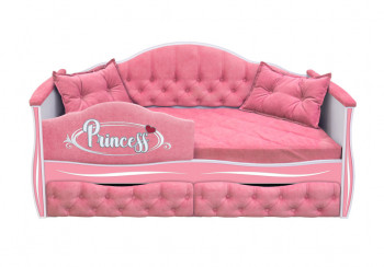 Кровать 160 серии Иллюзия 2 ящика 36 Розовый (мягкий бортик/подушки) в Нижней Пойме - nizhnyaya-pojma.mebel54.com | фото