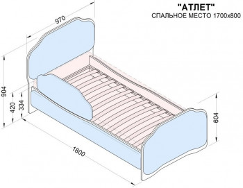 Кровать 170 Атлет 96 Серый (мягкий бортик) в Нижней Пойме - nizhnyaya-pojma.mebel54.com | фото