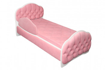 Кровать 170 Гармония 36 Светло-розовый (мягкий бортик) в Нижней Пойме - nizhnyaya-pojma.mebel54.com | фото