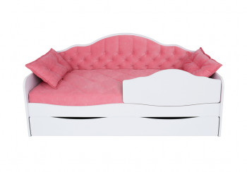 Кровать 170 серии Иллюзия Лайт 1 ящик 89 Розовый (подушки) в Нижней Пойме - nizhnyaya-pojma.mebel54.com | фото