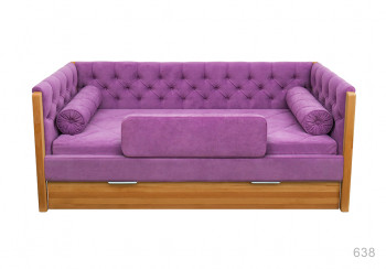 Кровать 180 серии Леди + ящик 32 Фиолетовый (мягкий бортик/подушка валик) в Нижней Пойме - nizhnyaya-pojma.mebel54.com | фото