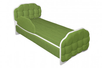 Кровать 190 Атлет Lux 76 Зелёный (мягкий бортик) в Нижней Пойме - nizhnyaya-pojma.mebel54.com | фото