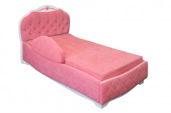 Кровать 190 Гармония Lux 36 Розовый (мягкий бортик) в Нижней Пойме - nizhnyaya-pojma.mebel54.com | фото