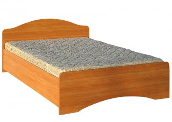 Кровать двойная 1600-1 без матраса (круглые спинки) Вишня Оксфорд в Нижней Пойме - nizhnyaya-pojma.mebel54.com | фото