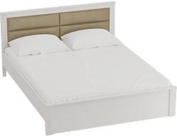 Кровать Элана 1400 с основанием Бодега белая в Нижней Пойме - nizhnyaya-pojma.mebel54.com | фото