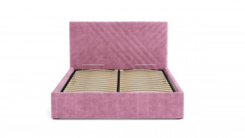 Кровать Гамма ш. 1400 (без основания для хранения) (велюр тенерифе розовый) в Нижней Пойме - nizhnyaya-pojma.mebel54.com | фото