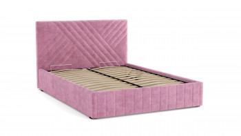 Кровать Гамма ш. 1400 (без основания для хранения) (велюр тенерифе розовый) в Нижней Пойме - nizhnyaya-pojma.mebel54.com | фото