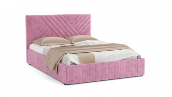 Кровать Гамма ш. 1400 (с основанием для хранения) (велюр тенерифе розовый) в Нижней Пойме - nizhnyaya-pojma.mebel54.com | фото
