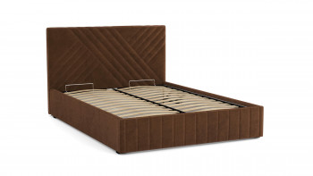 Кровать Гамма ш. 1400 (с основанием для хранения) (велюр тенерифе шоколад) в Нижней Пойме - nizhnyaya-pojma.mebel54.com | фото