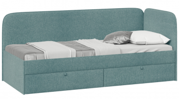 Кровать «Молли» с мягкой обивкой (900) тип 1 (Микровелюр Scandi Indigo 11) в Нижней Пойме - nizhnyaya-pojma.mebel54.com | фото