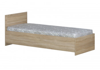 Кровать одинарная 800-2 без матраса (прямые спинки) Дуб Сонома в Нижней Пойме - nizhnyaya-pojma.mebel54.com | фото