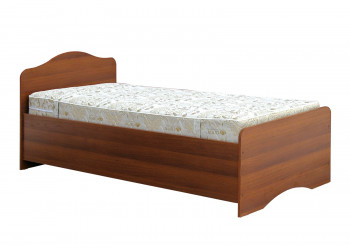 Кровать одинарная 900-1 без матраса (круглые спинки) Орех Таволато в Нижней Пойме - nizhnyaya-pojma.mebel54.com | фото