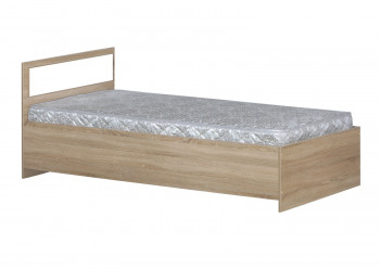 Кровать одинарная 900-2 без матраса (прямые спинки) Дуб Сонома в Нижней Пойме - nizhnyaya-pojma.mebel54.com | фото
