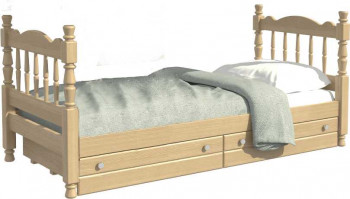 Кровать одинарная Аленка из массива сосны 800*1890 Сосна в Нижней Пойме - nizhnyaya-pojma.mebel54.com | фото