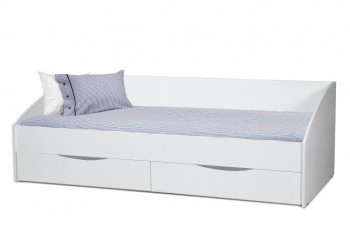 Кровать одинарная "Фея - 3" (симметричная) New/(белый / белый / ДВПО: белый) в Нижней Пойме - nizhnyaya-pojma.mebel54.com | фото