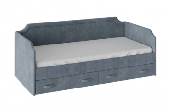 Кровать с мягкой обивкой и ящиками «Кантри» Тип 1 (900) (Замша синяя) в Нижней Пойме - nizhnyaya-pojma.mebel54.com | фото