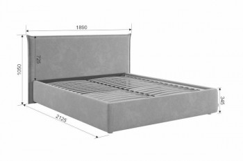 Кровать с подъемным механизмом Лада 160х200 см (графит (велюр)) в Нижней Пойме - nizhnyaya-pojma.mebel54.com | фото