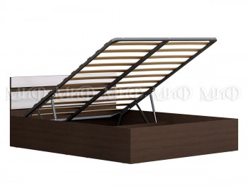 Кровать с подъемным механизмом Нэнси 1,4м (Венге/белый глянец) в Нижней Пойме - nizhnyaya-pojma.mebel54.com | фото