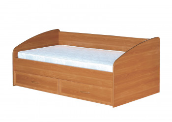 Кровать с ящиками с задней спинкой 900-1 без матраса Вишня Оксфорд в Нижней Пойме - nizhnyaya-pojma.mebel54.com | фото