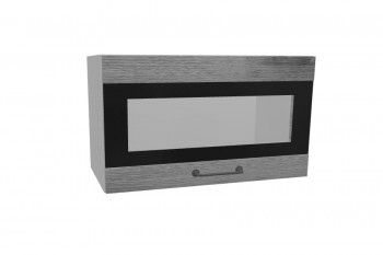 Лофт ПГСФ 600 шкаф верхний горизонтальный со стеклом и фотопечатью (Дуб цикорий/корпус Серый) в Нижней Пойме - nizhnyaya-pojma.mebel54.com | фото