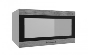 Лофт ВПГСФ 800 шкаф верхний горизонтальный со стеклом высокий с фотопечатью (Дуб цикорий/корпус Серый) в Нижней Пойме - nizhnyaya-pojma.mebel54.com | фото