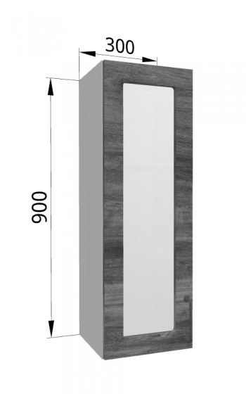 Лофт ВПС 300 шкаф верхний со стеклом высокий (Дуб бурый/корпус Серый) в Нижней Пойме - nizhnyaya-pojma.mebel54.com | фото