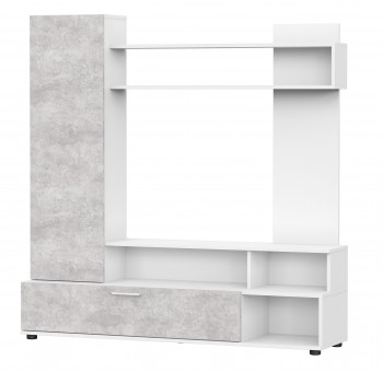Мебель для гостиной "МГС 9" Белый / Цемент светлый в Нижней Пойме - nizhnyaya-pojma.mebel54.com | фото