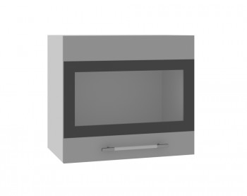 Олива ВПГСФ 500 Шкаф верхний горизонтальный со стеклом с фотопечатью высокий (Снег глянец/корпус Серый) в Нижней Пойме - nizhnyaya-pojma.mebel54.com | фото